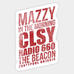 Mazzy in the Morning Sticker